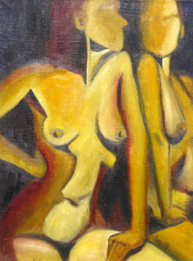 antje gerdts - kunst auf kaffeesäcken - menschen